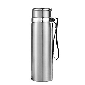 Garrafinha Térmica Açoinox 1l água Gelada Quentecor:prateado [F102]