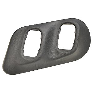 Moldura Interruptor Vidro Elét Dupla Redonda Preta Uso Geral [F103]