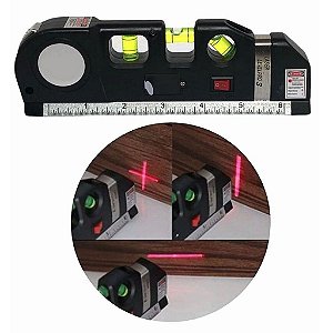 Nível A Laser 3 Linhas Cruz Com Trena Régua Nivelador [F102]