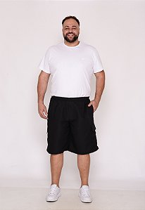 Bermuda Masculina Nylon Extra Plus Size 7955 Preto [F075]