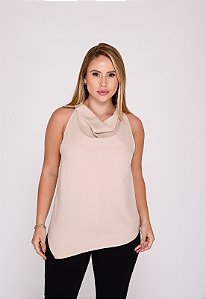 Blusa Feminina Gola Boba 7954 Aveia [F075]