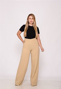 Calça Elástico Feminina 7941 Areia [F075]