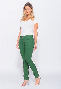 Calça 7831 Verde Folha Skinny [F075]