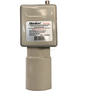 Amplificador Radio Frequencia Baixo Ruido Lnb Banda C Estendida Multiponto 12o Gc12x S/ Disco Gigasa [F086]