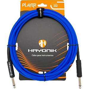 Cabo Para Instrumentos Player P10 x P10 3m Azul Hayonik [F003]