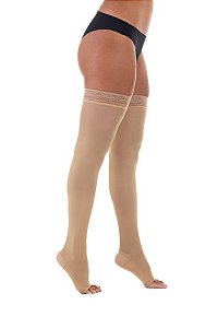 Meia De Compressão Venosan 6000 Meia Coxa 7/8 20-30 Agh Xg Pe Aberto Bege [F132]