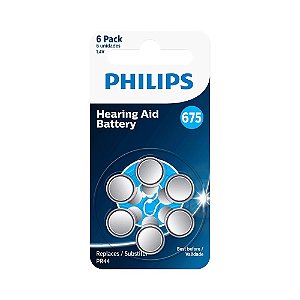 Pilha Auditiva 675 C/ 6 Phillips Za675b6a/59 [F132]