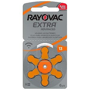 Pilha Auditiva 13 Rayovac Extra C/ 6 - 13aux-6xebra [F132]