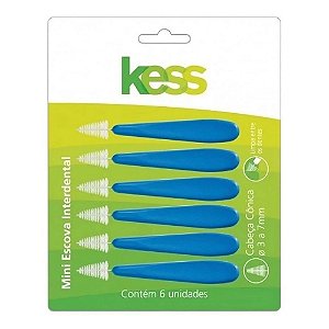 Mini Escova Interdental Cônica 3 A 7mm C/ 6 Unidades Kess 2004 [F132]