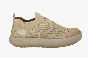 Ac357 - Tenis Ortopedico Flyfeet Nuvem Knit - 38/39 - Bege Lote:ac3571564 [F132]