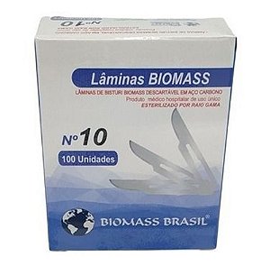 Lamina De Bisturi N.10 Cx C/100un Biomass [F132]