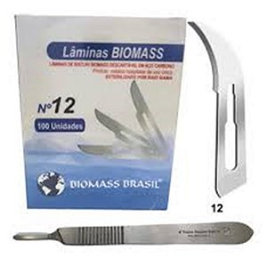 Lamina De Bisturi N.12 Cx C/100un Biomass [F132]