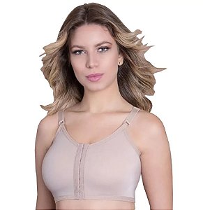 Sutia Pos Cirurgico Mamoplastia Sem Costura Fecho Frontal 2gg Chocolate 60124 New Form [F132]
