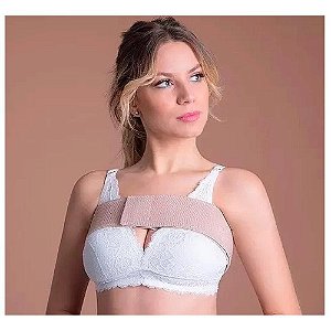 Cinta Faixa Protese De Mama Pos Cirurgica M Chocolate 61001 New Form [F132]