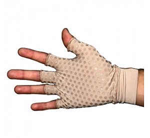 Luva Curta Com Antiderrapante E Protecao Uv Chocolate P New Form 81004 [F132]