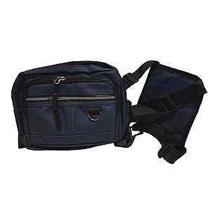 Pochete Mochila Frontal Peito Tática Cor: Azul Escuro [F102]