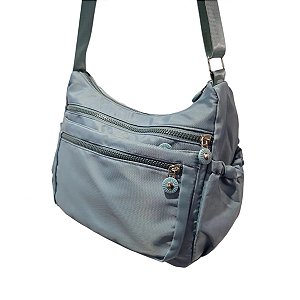 Bolsa Lateral Transversal Lisa Casual Cor:azul Claro [F102]