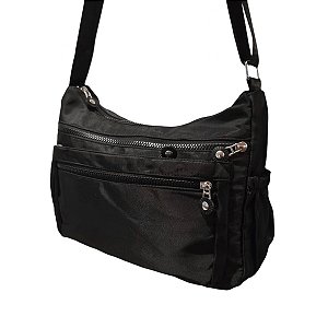 Bolsa Lateral Transversal Lisa Casual  Cor:preto [F102]