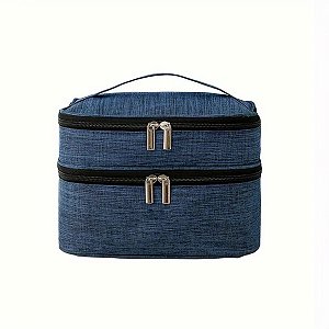 Necessaire Viagem Dupla Organizador Cor: Azul [F102]