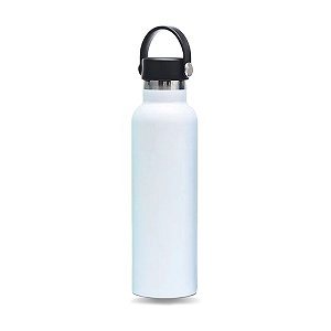 Garrafa Térmica Inox Tampa Alça 00ml Cor: Branco [F102]