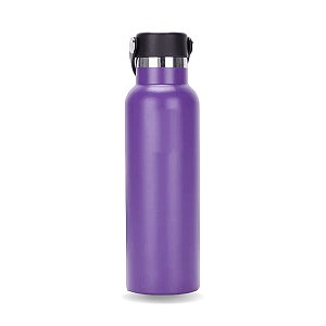 Garrafa Térmica Inox Tampa Alça 500ml Cor: Lilás [F102]