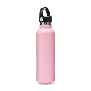 Garrafa Térmica Inox Tampa Alça 500ml Cor: Rosa [F102]
