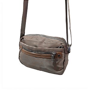 Bolsa Transversal Retangular Alça Ajustável  Cor: Cinza [F102]