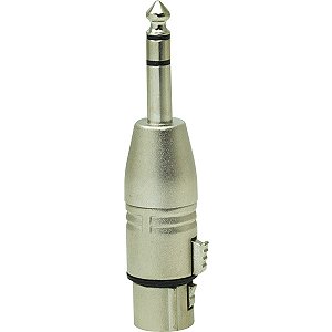 Adaptador Xlr 3 Pin Femea X P10 Macho Stereo Nickel Pct C/10 Loud [F086]