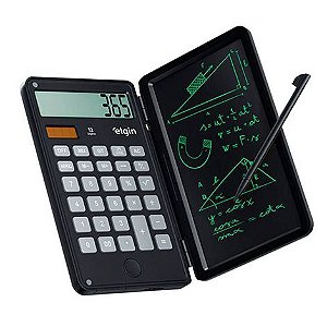 Calculadora Com Tela P. Anotação Preta Elgin [F108]
