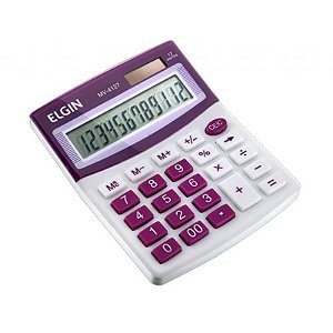 Calculadora Mesa Visor 12 Dig. - Roxa Mv4127 Elgin [F108]