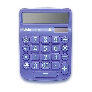 Calculadora Mesa Visor 12 Dig. Azul Mv-4134 Elgin [F108]