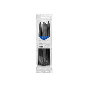 Abracadeira Nylon Pa66 Grd Preto Uv 4.8x300 P10 - 10 Unidades [F108]