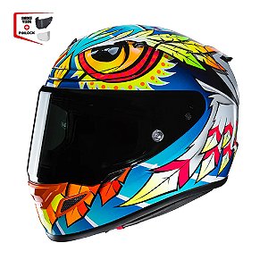 Capacete Hjc Rpha 12 Spasso  Azul Amare Laran Branc 61 [F016]