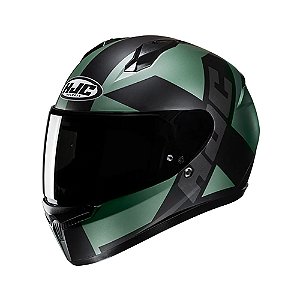 Capacete Hjc C10 Tez Verd Pret  58 [F016]