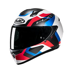 Capacete Hjc C10 Tins Branc Verm Pret Azu 59 [F016]