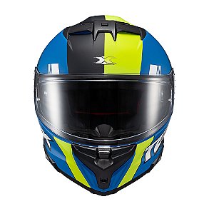Capacete Texx Fecha Kaiman Track Verd Pret Azu Fosc 56 [F016]