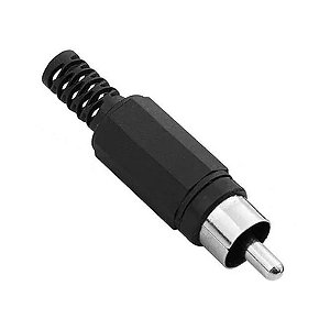 Plug Rca Plast C/ Rabicho Preto 10 Un It Blue [F108]