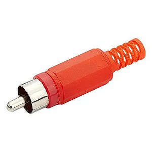 Plug Rca Plast C/ Rabicho Vermelho 10 Un It Blue [F108]