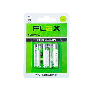 Pilha Alcalina Aa Flex 04 Unidades Fx- Aak4 [F108]