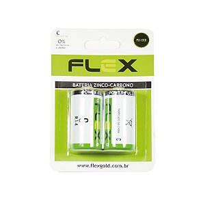 Pilha C Comum Flex 02 Unidades Fx-cz2 [F108]