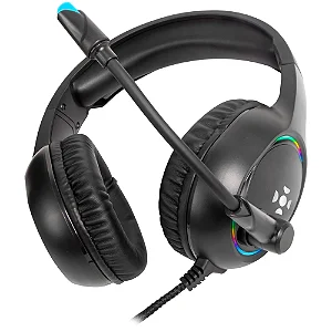 Headset Gamer P2 + USB RGB Holt Preto FORTREK