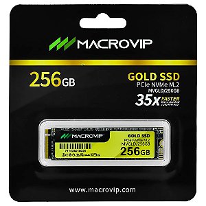 SSD Macrovip M.2 256GB Gold NVMe - MVGLD/256GB