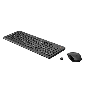 Kit Mouse e Teclado Sem Fio HP 330, Wireless, ABNT2, Com Teclado Numérico, Preto - 2V9E6AAAC4