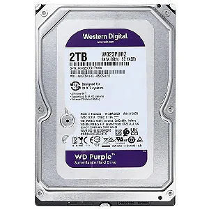 HD Western Digital 2TB WD Purple 3.5" SATA 3 5400RPM - WD23PURZ