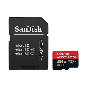 Cartao de Memoria Micro SD Sandisk Extreme Pro U3 V30 256GB Uhd 4K - SDSQXCD-256G-GN6MA