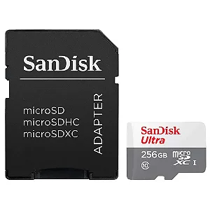 Cartao de Memoria Micro SD Sandisk Ultra 256GB Class 10 - SDSQUNR-256G-GN6TA