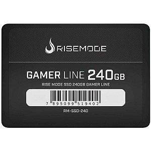 SSD Rise Mode Gamer Line, 240GB, SATA III, Leitura: 530MB/s, Gravação: 520MB/s, Preto - RM-SSD-240