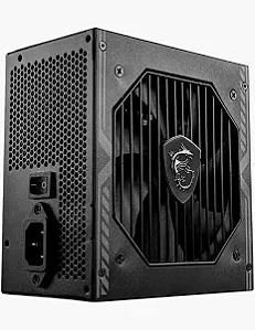 Fonte MSI MAG A600DN, 600W, 80 Plus White, PFC Ativo, Com Cabo, Preto - 306-7ZP6B22-809