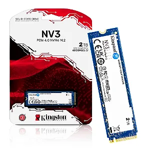 SSD Kingston NV3 2TB M.2 2280 NVMe | PCIe 4.0 Gen 4x4, Até 6000 MB/s, SNV3S/2000G