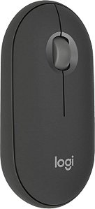 Mouse sem fio Logitech Pebble 2 M350s com Clique Silencioso, Design Slim Ambidestro, Conexão Bluetooth e Pilha Inclusa - Grafite